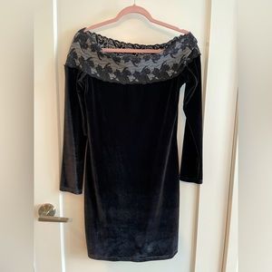 Velvet black sexy dress!😊😍